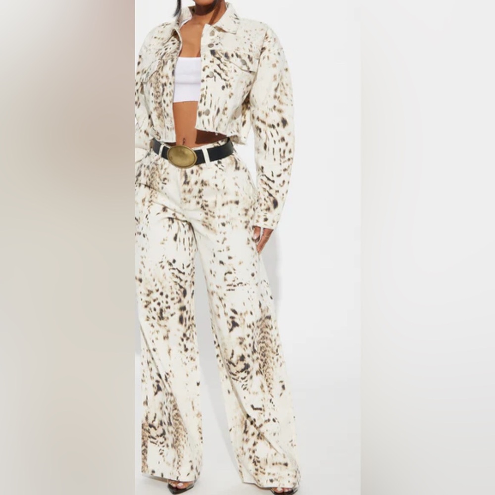 Refrain Los Angeles Printed Wide Leg Pants - Picture 2 of 8